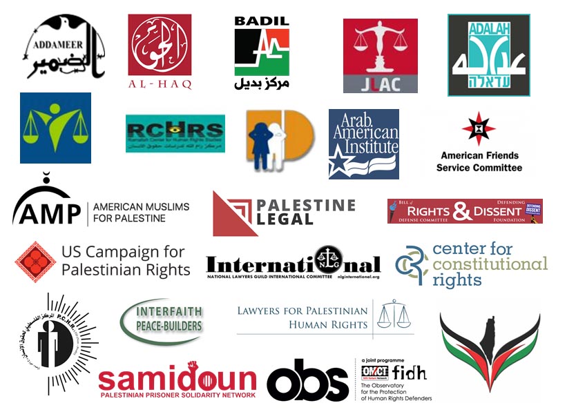 Call for protection of human rights defenders  working on issues related to Palestine