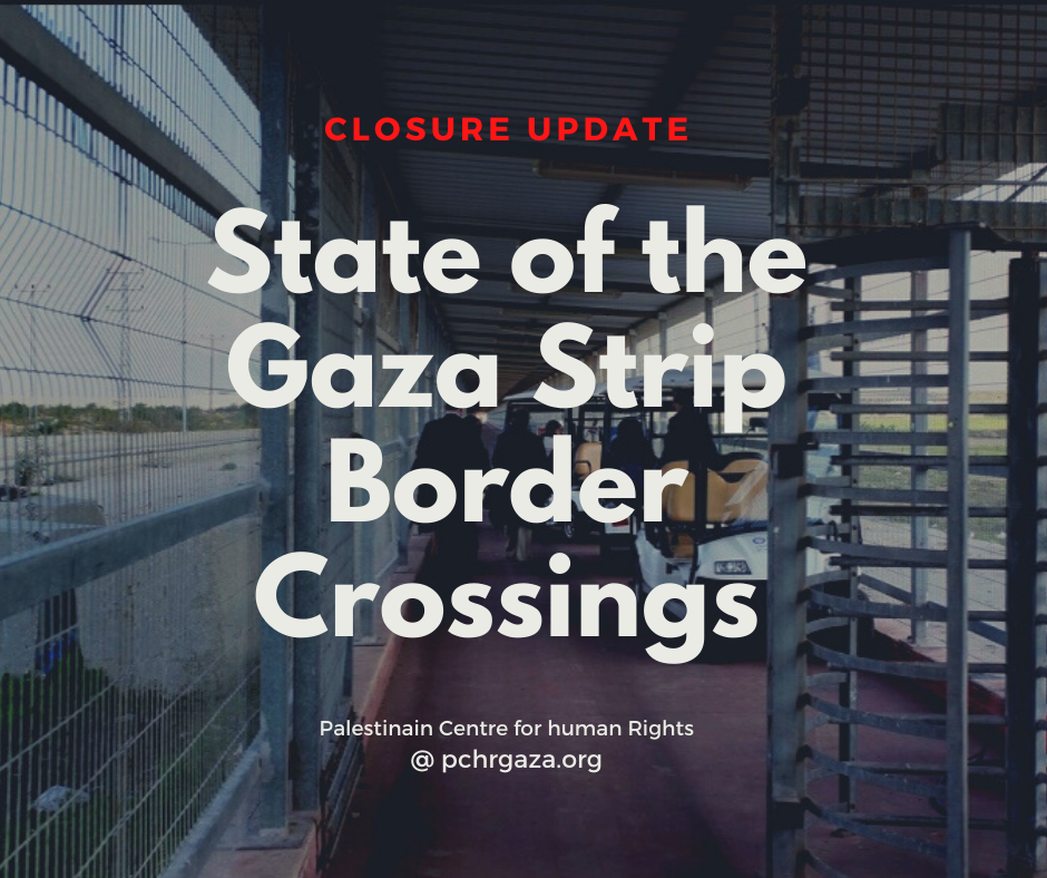 State of the Gaza Strip Border Crossings (01 – 31 May 2020)