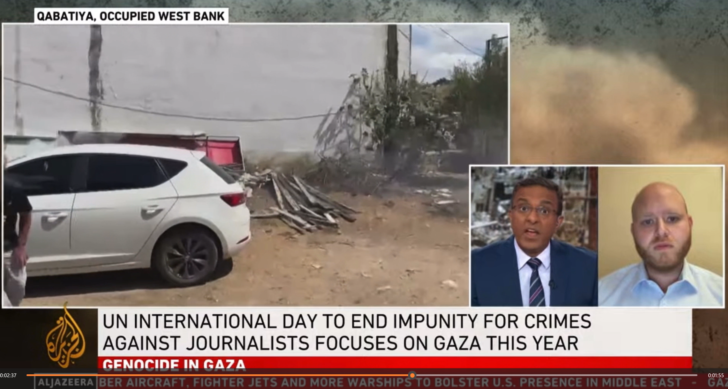 PCHR’s interview with aljazeera english on Israel’s Targeting of Palestinian Journalists in Gaza